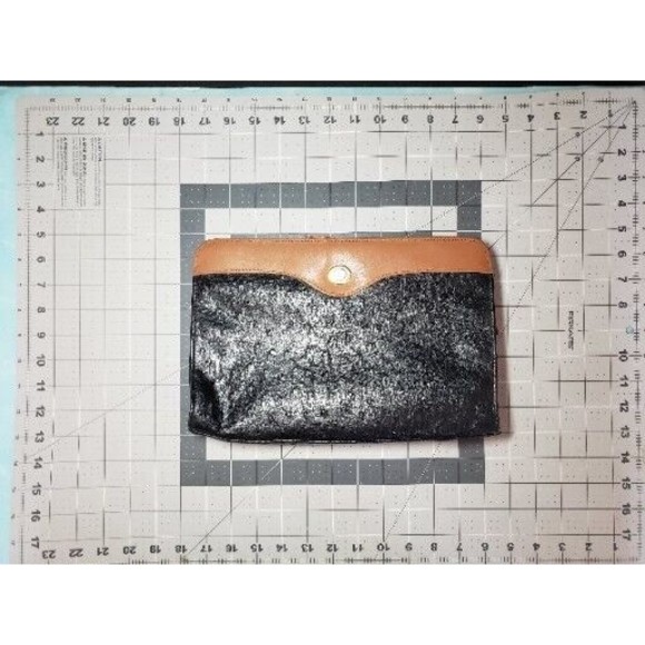 Bueno Ostrich Bag Purse Handbag Cross Body Faux Leather Outer Pocket Vintage - Picture 9 of 11